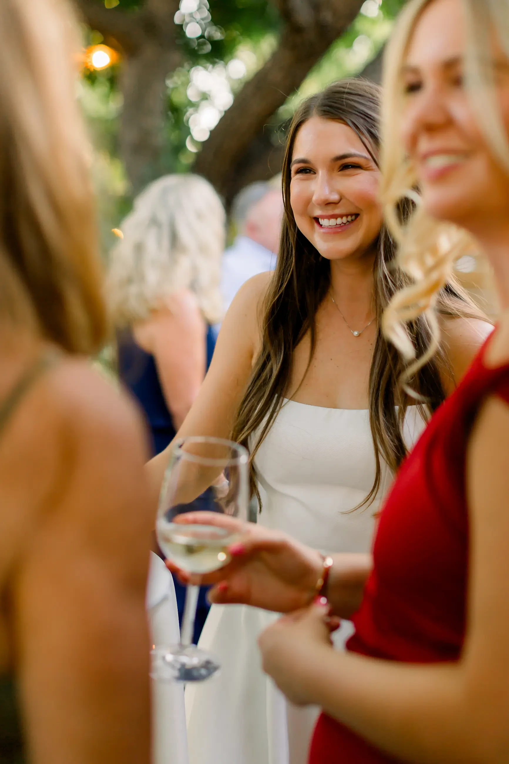 Bride with a glass