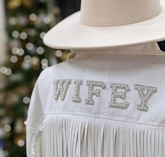 Gifts & Essentials B|G - White Denim Jacket with Fringe #0 default White thumbnail