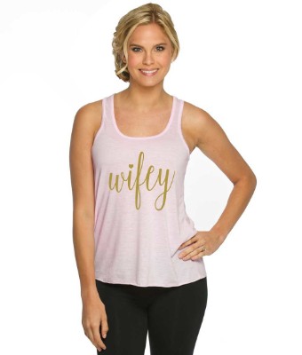 Gifts & Essentials Wifey Tank Top #0 default White/Grey thumbnail
