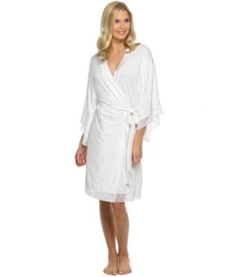 Gifts & Essentials Jersey Lace Robes #0 default White thumbnail