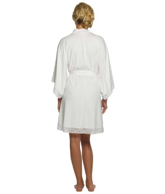 Gifts & Essentials Jersey Lace Robes #1 default White thumbnail