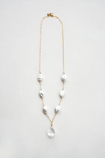 Laura Stark Designs Oval Pearl Drop Necklace - Laura Stark #0 default Silver thumbnail