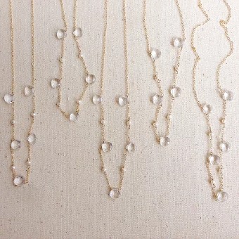 Laura Stark Designs Quartz + Pearl Necklace - Laura Stark #0 default Gold thumbnail