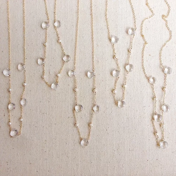 Laura Stark Designs #Quartz + Pearl Necklace - Laura Stark Image