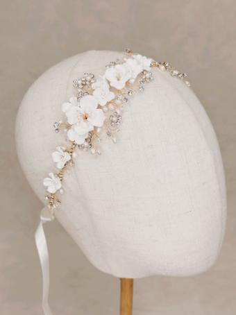 Sarah Grace Porcelain Flower Bridal Headband - Sarah Grace #0 default Gold thumbnail