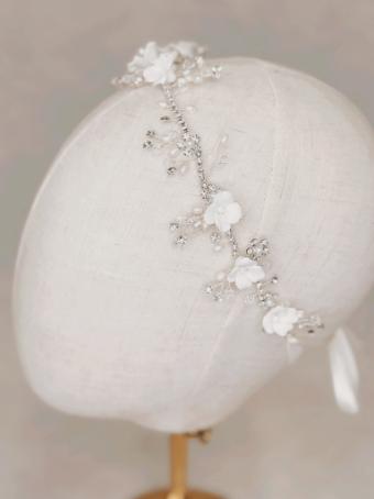 Sarah Grace Porcelain Flower Bridal Headband - Sarah Grace #5 Gold thumbnail