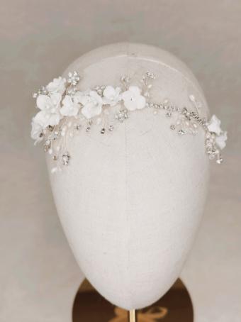Sarah Grace Porcelain Flower Bridal Headband - Sarah Grace #6 Gold thumbnail