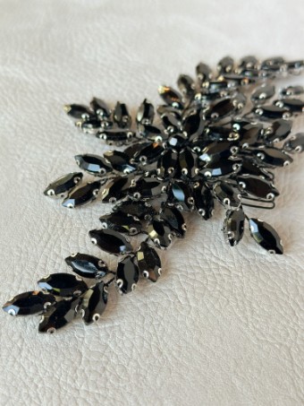 Sarah Grace Black European Crystal Side Hair Comb - Sarah Grace #1 default Black thumbnail