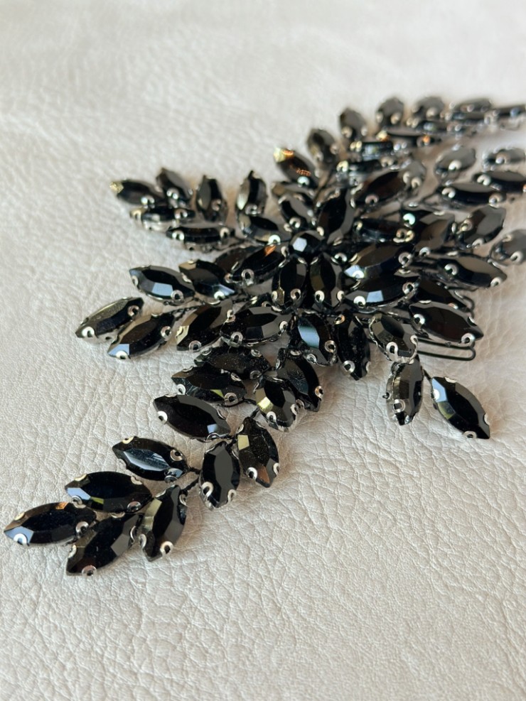 Sarah Grace Black European Crystal Side Hair Comb - Sarah Grace #1 default Black picture
