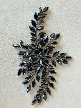 Sarah Grace Black European Crystal Side Hair Comb - Sarah Grace #0 default Black thumbnail