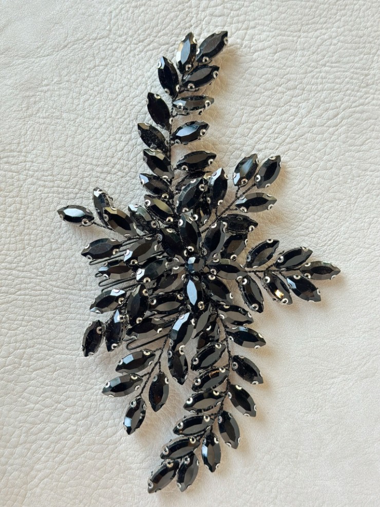 Sarah Grace Black European Crystal Side Hair Comb - Sarah Grace #0 default Black picture