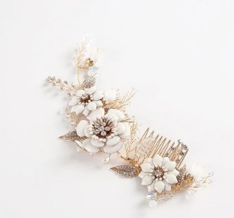 Sarah Grace European Gold Floral Hair Comb - Sarah Grace #0 default Gold thumbnail