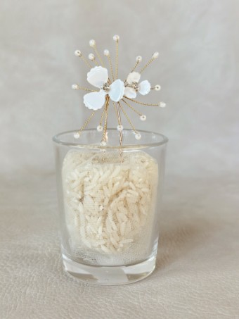 Sarah Grace Beaded Floral Hair Sticks - Set of 3 #5 default Gold Only thumbnail