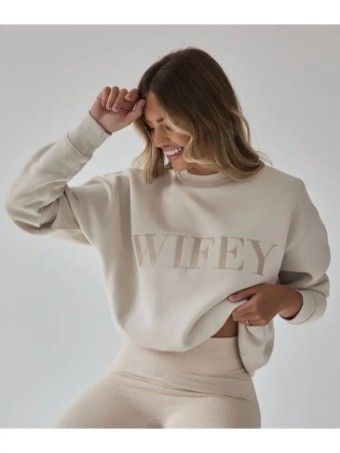 Gifts & Essentials Wifey Statement Sweatshirt - Champagne #0 default Champagne thumbnail