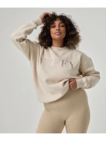 Gifts & Essentials Wifey Statement Sweatshirt - Champagne #1 default Champagne thumbnail