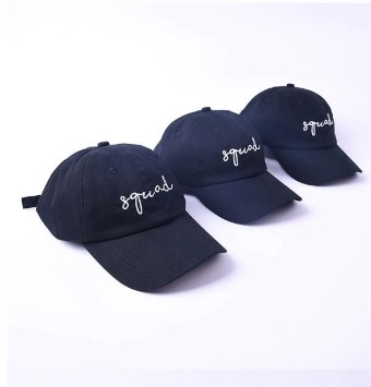 Faire B|G Black Squad Baseball Hat #1 White thumbnail