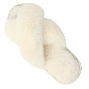 Faire Plush Wedding Slippers #0 default Ivory thumbnail