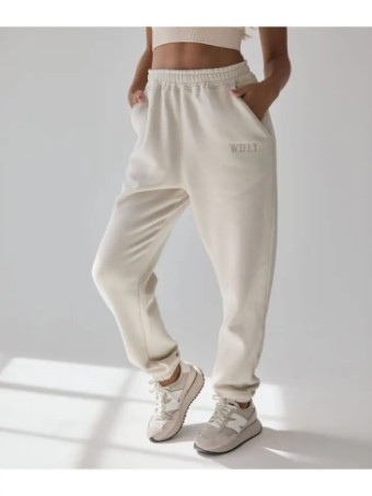 Six Stories Wifey Statement Sweatpants - Champagne #2 Champagne thumbnail
