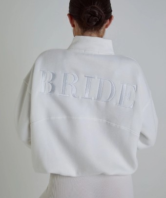 Six Stories Bride Statement Quarter Zip Sweatshirt - Six Stories #0 default White thumbnail