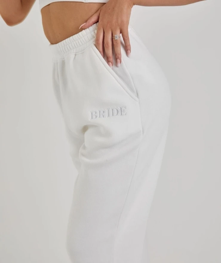 Six Stories #Bride Statement Sweatpants - White - Six Stories Image