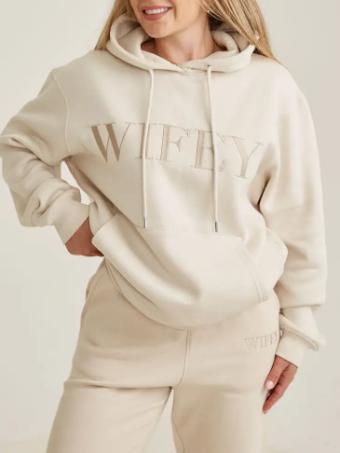 Six Stories Wifey Hoodie - Six Stories #1 Champagne thumbnail