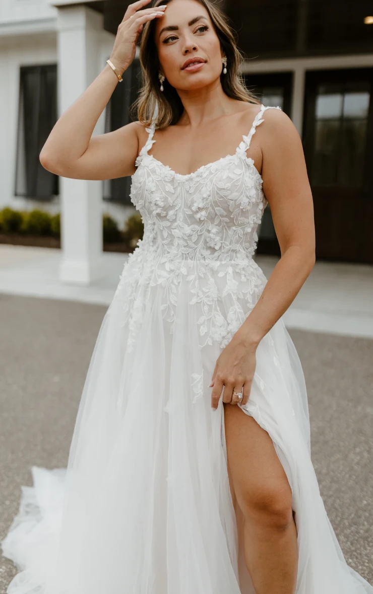 Stella York 7790 #0 default Ivory Lace and Tulle over Almond picture