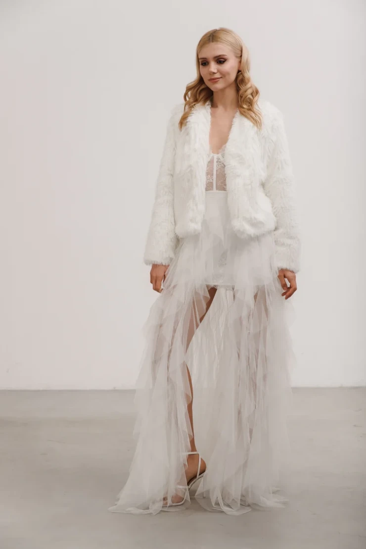 Heirloom Bridal Company Elsa Faux Fur Jacket #2 default Ivory picture