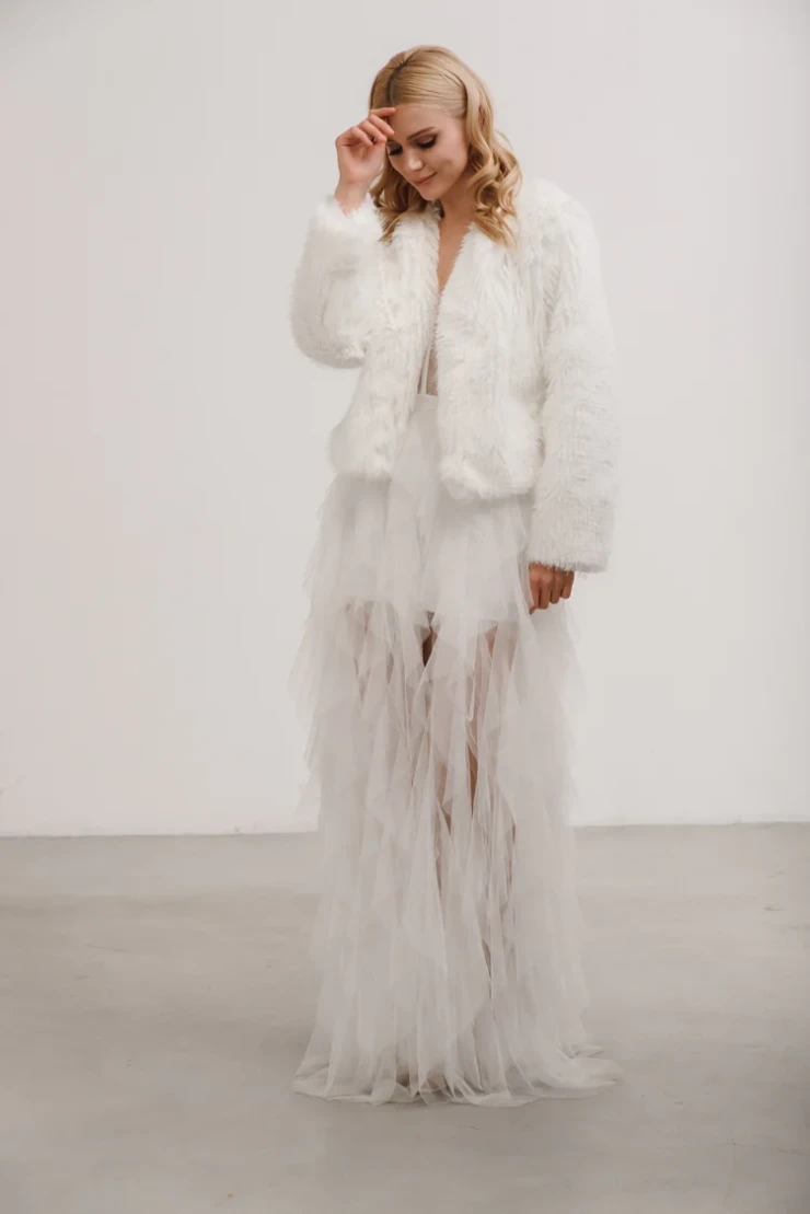 Heirloom Bridal Company Elsa Faux Fur Jacket #1 Ivory picture