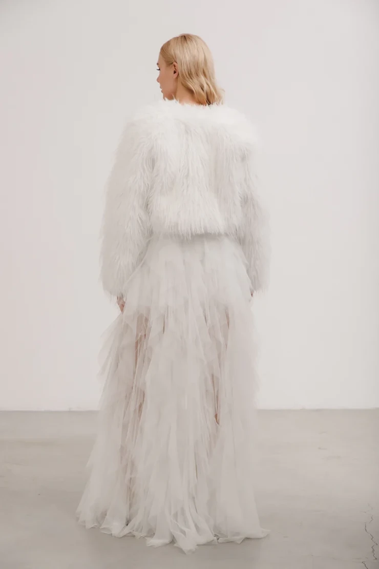 Heirloom Bridal Company Aspen Faux Fur Jacket #2 default Ivory picture