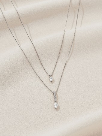 Olive & Piper Nomi Layered Pendant #1 default Silver thumbnail