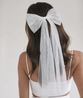 Six Stories Pearl Bride Hair Bow - Six Stories #0 default Ivory thumbnail