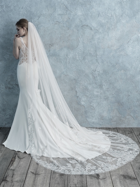 Allure bridal wedding vail Allure Cathedral Veil – Hijab Couture Bridal main image 4