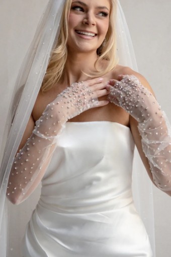 Heirloom Bridal Company Dew Drop Gloves G2489 #0 default Ivory thumbnail