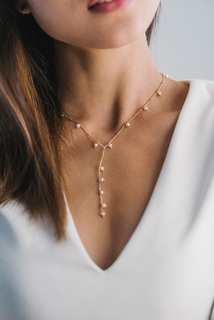 Lover's Tempo Dot Pearl Lariat #0 default Gold thumbnail