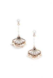 Lover's Tempo Magnolia Fan Drop Earrings #1 Sterling Silver thumbnail