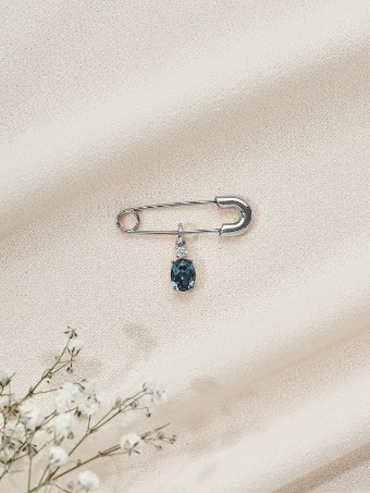 Olive & Piper Something Blue Pin #2 Silver thumbnail