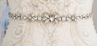 Sarah Grace Vintage Slim Diamond Bridal Belt 3 #0 default Ivory thumbnail