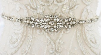 Sarah Grace Pearls And Rhinestone Bridal Belt 4 #0 default Ivory thumbnail