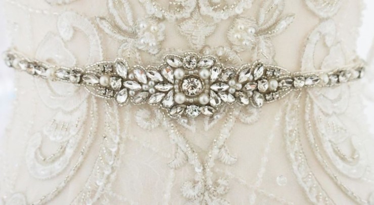 Sarah Grace Pearls And Rhinestone Bridal Belt 4 #0 default Ivory picture