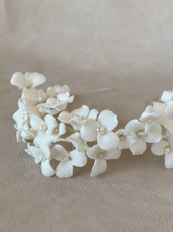 Sarah Grace Porcelain Flower Headband - Sarah Grace #0 default Ivory/Silver picture