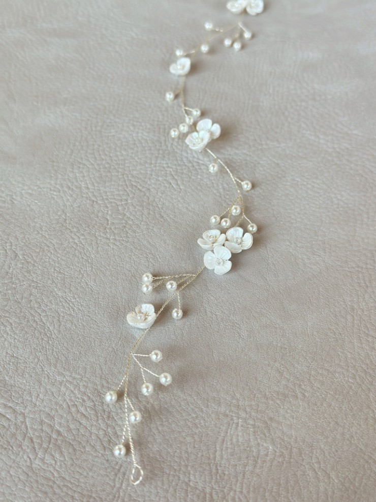 Sarah Grace Delicate Handmade Crystal Floral Headband - Sarah Grace #2 default Silver picture
