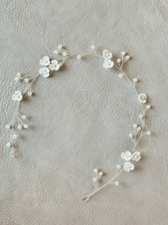 Sarah Grace Delicate Handmade Crystal Floral Headband - Sarah Grace $0 default Silver thumbnail