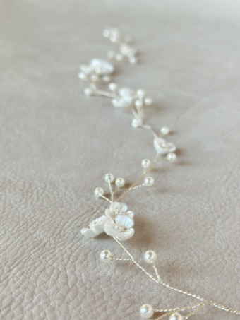 Sarah Grace Delicate Handmade Crystal Floral Headband - Sarah Grace $1 Silver thumbnail