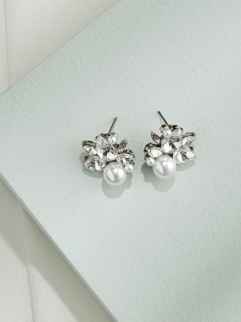 Olive & Piper Bordeaux Studs #0 default Silver thumbnail