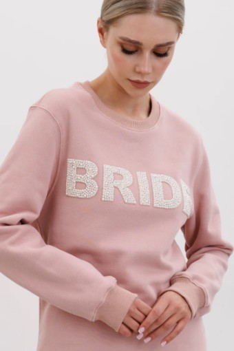 Heirloom Bridal Company Pearl BRIDE letters Sweatshirt #0 default White thumbnail