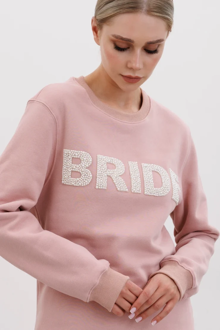 Heirloom Bridal Company #Pearl BRIDE letters Sweatshirt Image