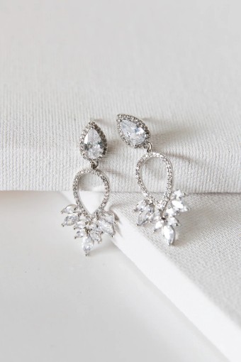 Heirloom Bridal Company Tatiana Earrings #0 default Silver thumbnail