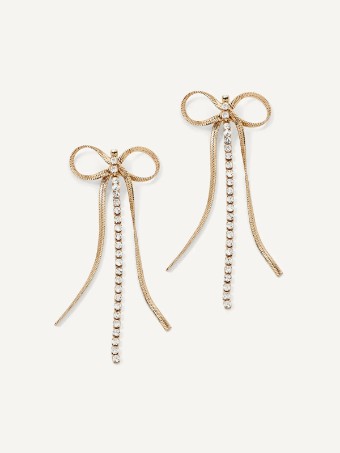Olive & Piper Selene Bow Earrings #0 default Gold thumbnail