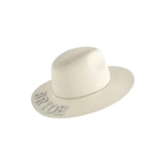 Faire "BRIDE" Rhinestone Hat - Faire #0 default Ivory thumbnail