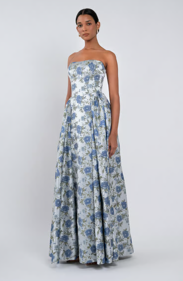 Jenny Yoo Desiree - 22525 - Jenny Yoo #0 default Whisper Blue Sweetbriar Jacquard picture